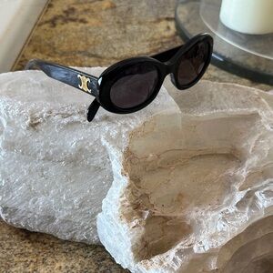 Black Sunglasses with Gold Accent Celine brand Paris